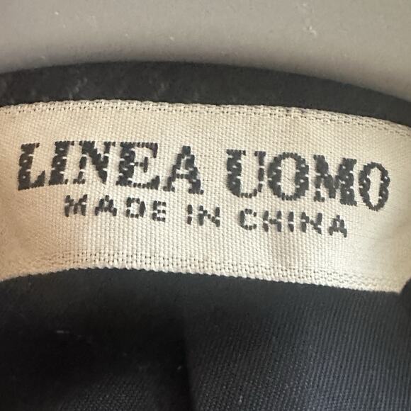 Linea Uomo Men’s Blazer Jacket 46R Wool Blend Black Gray Micro Check Sport Coat - Picture 5 of 9